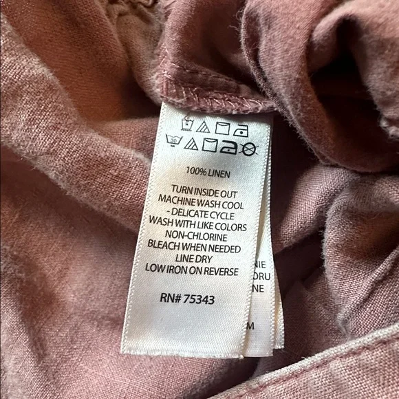 Sigrid Olsen Mauve Wide-Leg Linen-Blend Capris - Picture 6 of 6